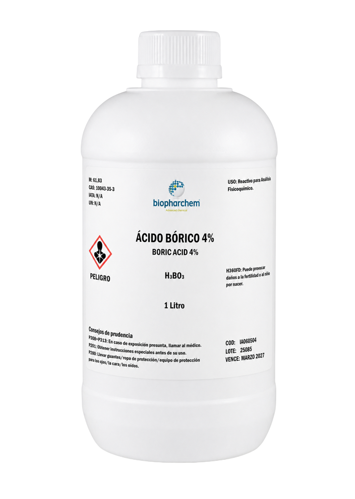 ÁCIDO BÓRICO 4% SOLUCIÓN