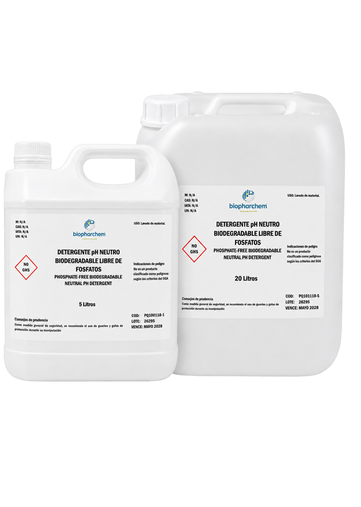 DETERGENTE PH NEUTRO BIODEGRADABLE LIBRE DE FOSFATOS