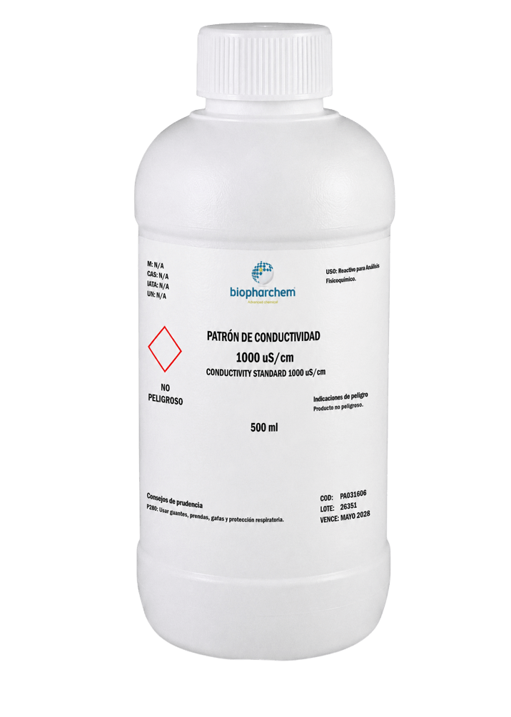 PATRÓN DE CONDUCTIVIDAD 1000 uS-cm
